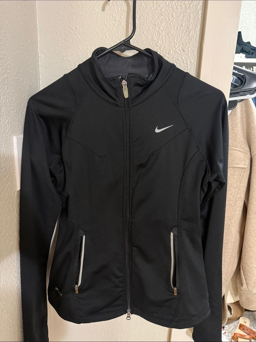 Nike Black Full-Zip Training Jacket with Reflective Swoosh